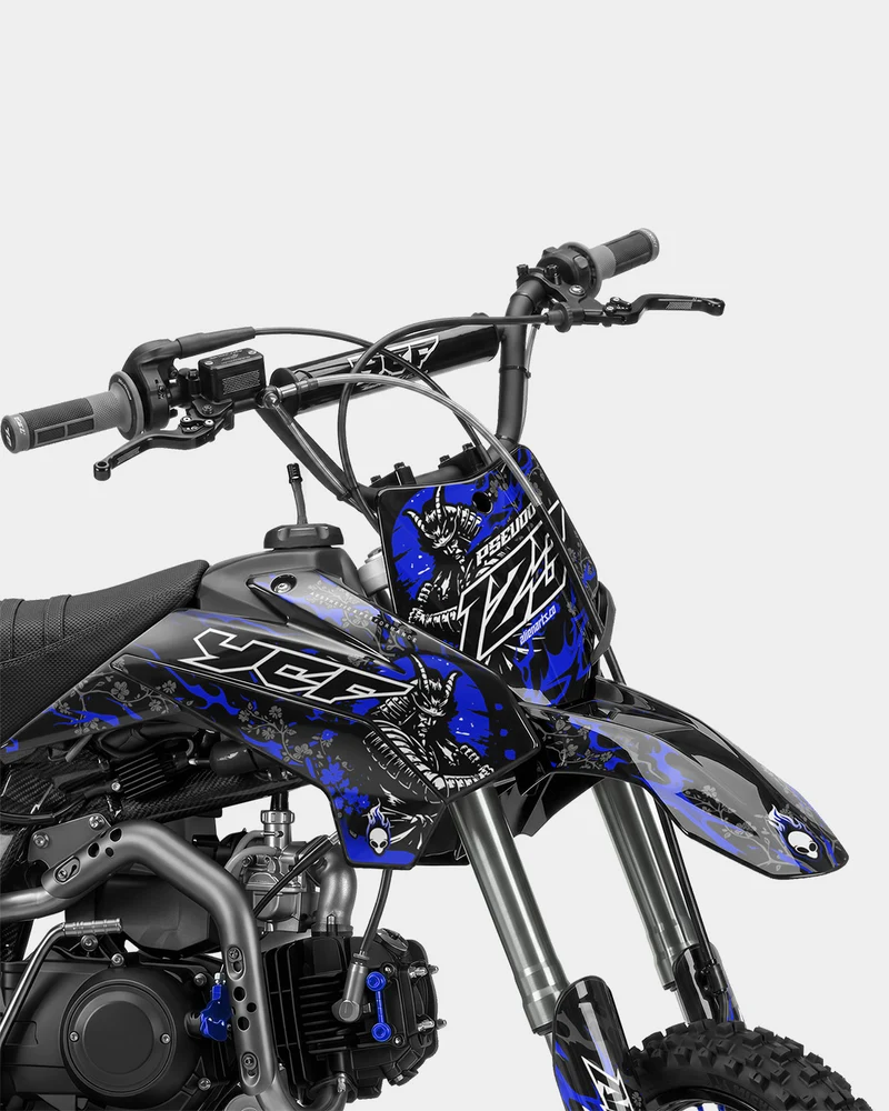 SENKA - Kit Déco Dirt Bike Semi-Personnalisable - Bleu foncé