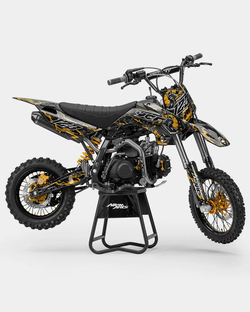 SENKA - Kit Déco Dirt Bike Semi-Personnalisable - Jaune foncé