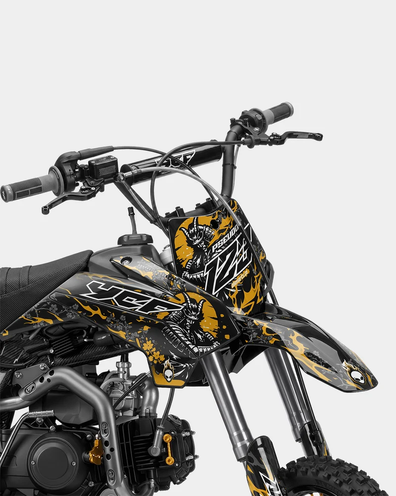 SENKA - Kit Déco Dirt Bike Semi-Personnalisable - Jaune foncé