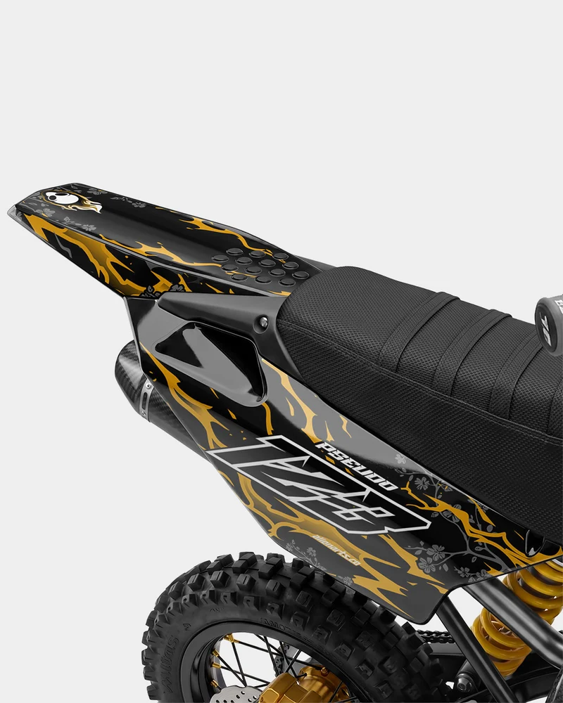 SENKA - Kit Déco Dirt Bike Semi-Personnalisable - Jaune foncé