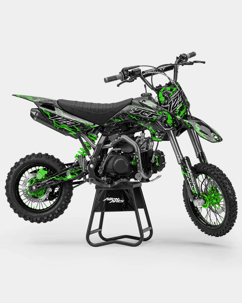SENKA - Kit Déco Dirt Bike Semi-Personnalisable - Vert