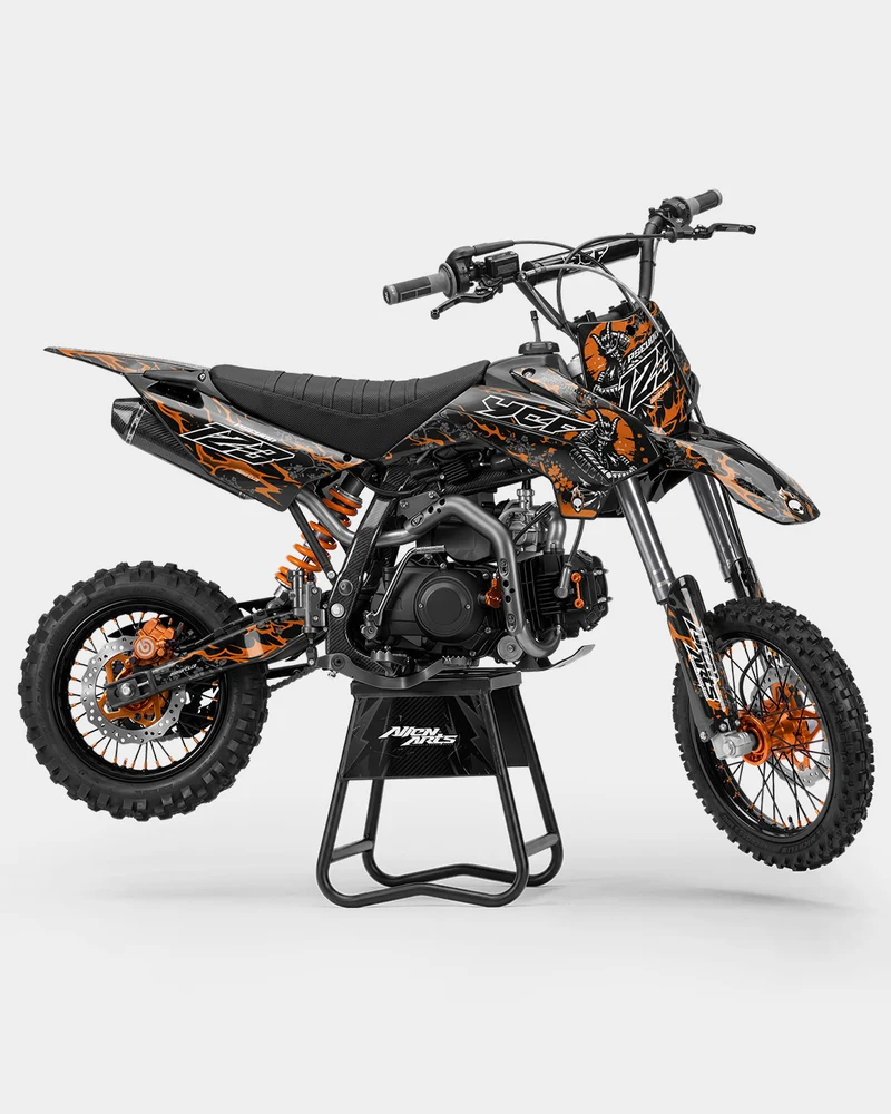 SENKA - Kit Déco Dirt Bike Semi-Personnalisable - Orange