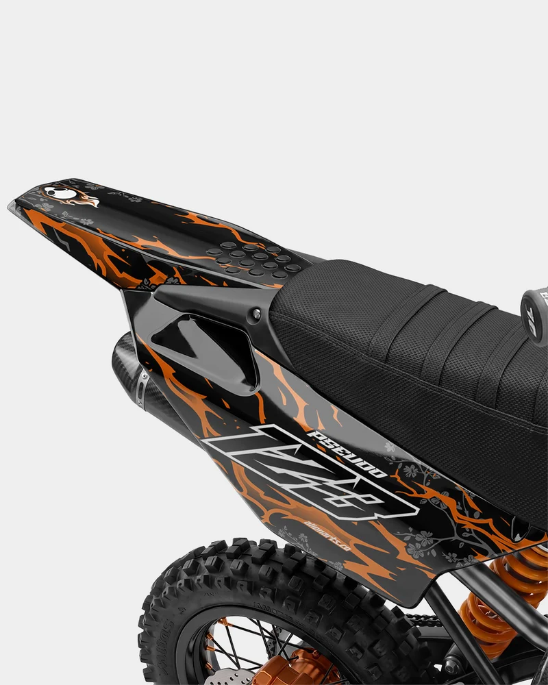 SENKA - Kit Déco Dirt Bike Semi-Personnalisable - Orange