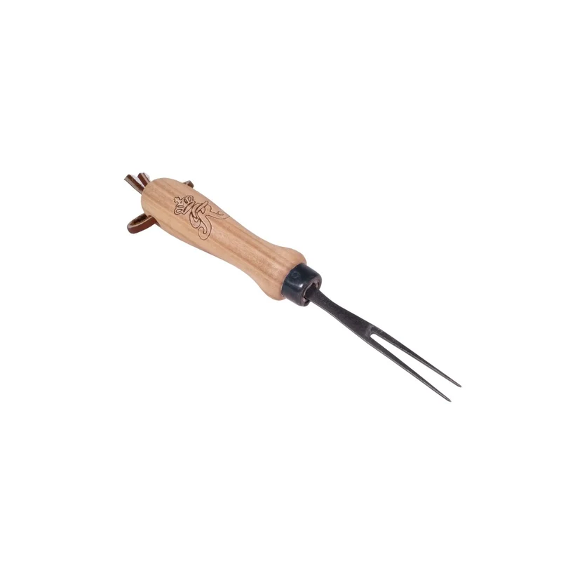 SHW Bonsai Gabel, 2 Zinken, mit Eschenholzgriff 10 cm