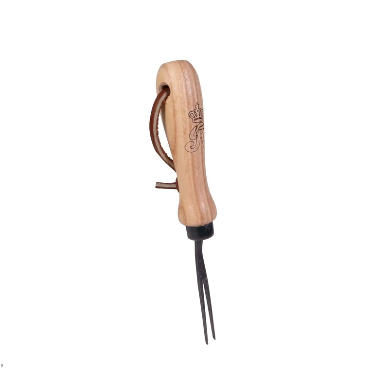 SHW Bonsai Gabel, 2 Zinken, mit Eschenholzgriff 10 cm