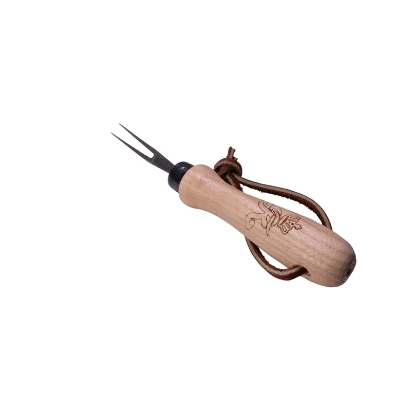 SHW Bonsai Gabel, 2 Zinken, mit Eschenholzgriff 10 cm