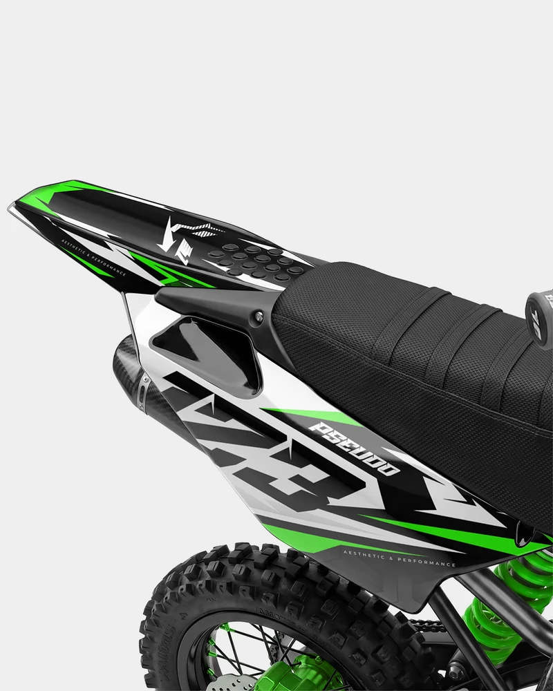 TOHARI - Kit Déco Dirt Bike Semi-Personnalisable - Vert
