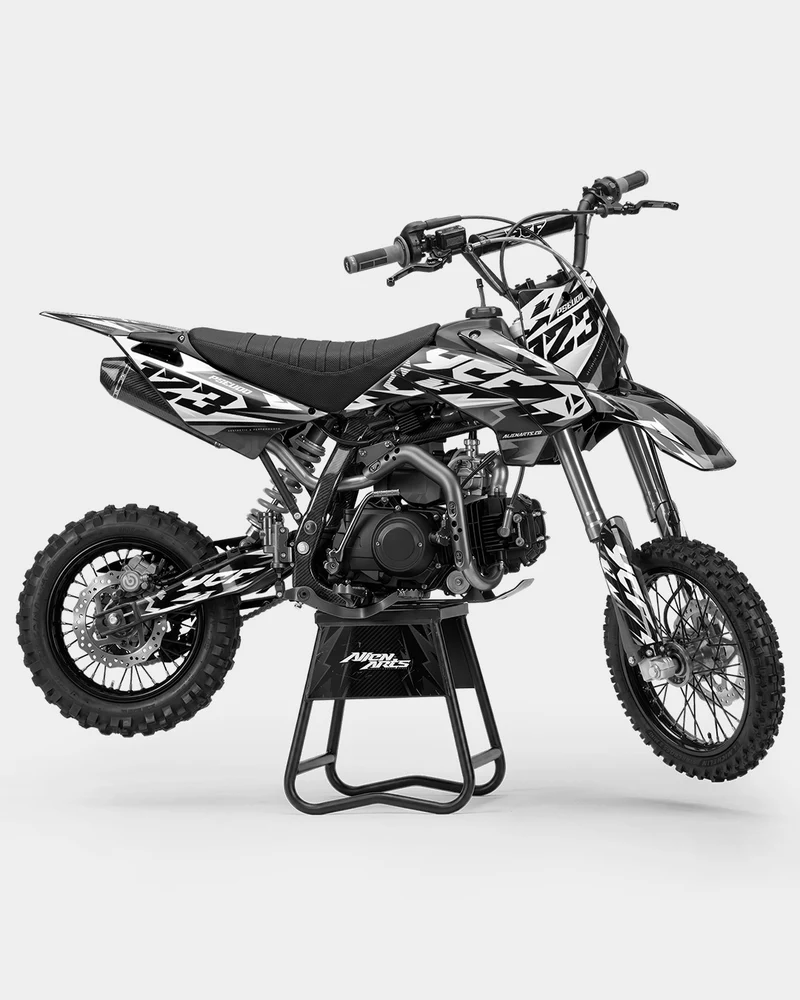 TOHARI - Kit Déco Dirt Bike Semi-Personnalisable - Gris