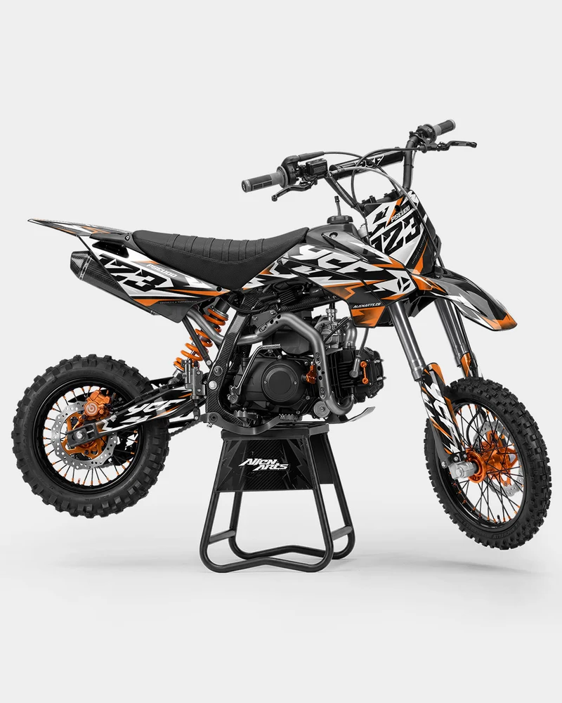 TOHARI - Kit Déco Dirt Bike Semi-Personnalisable - Orange