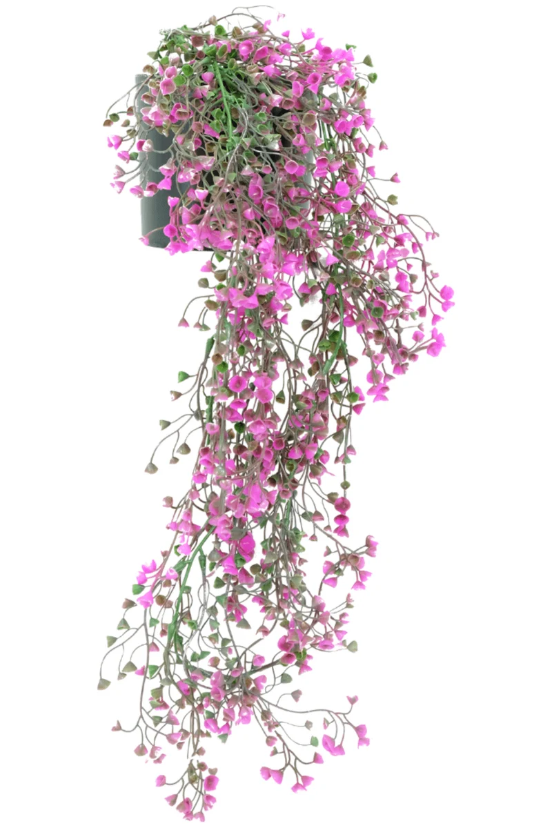 Rosa künstliche Hängepflanze 70cm