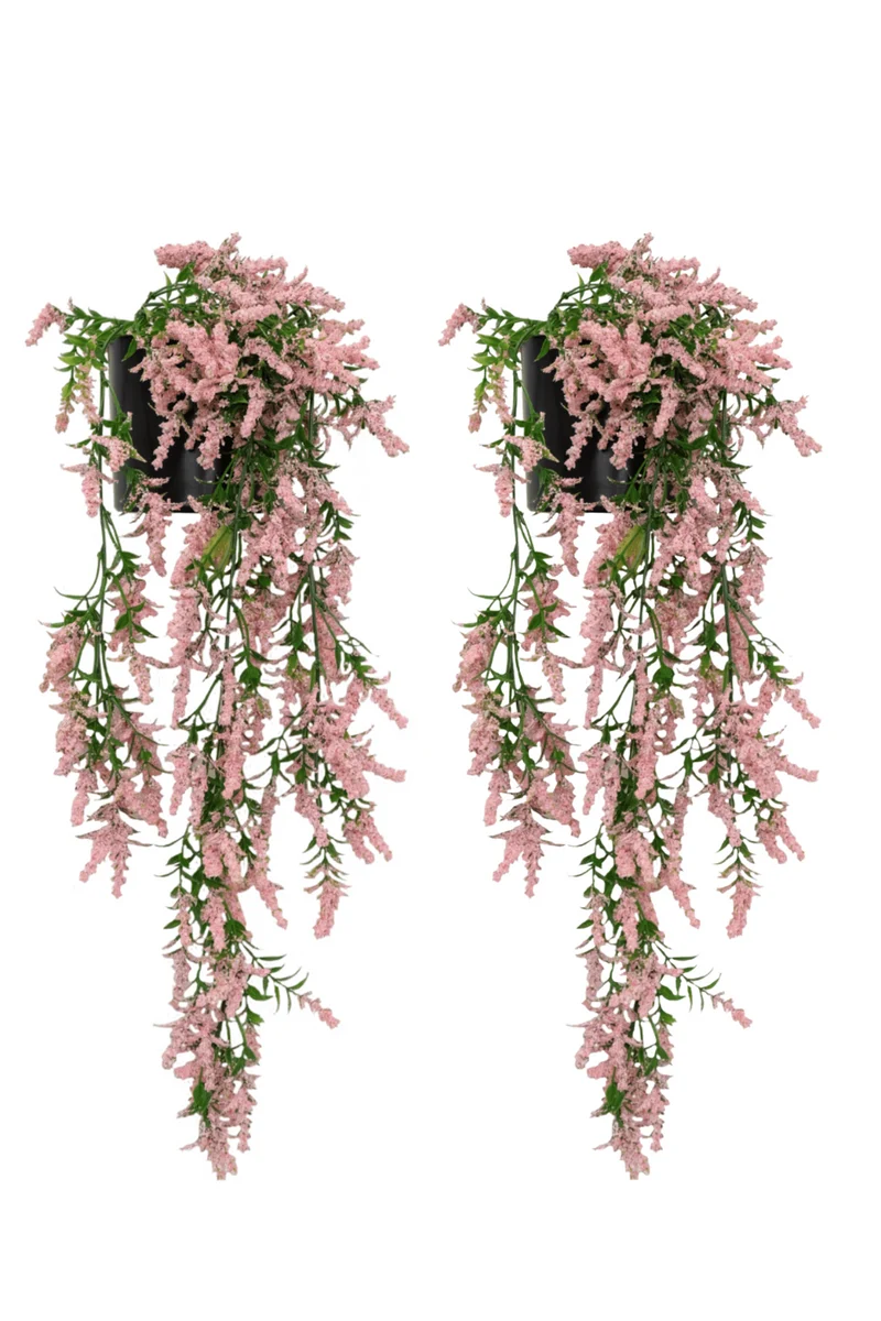 Hellrosa künstliche Hängepflanze 2 70cm