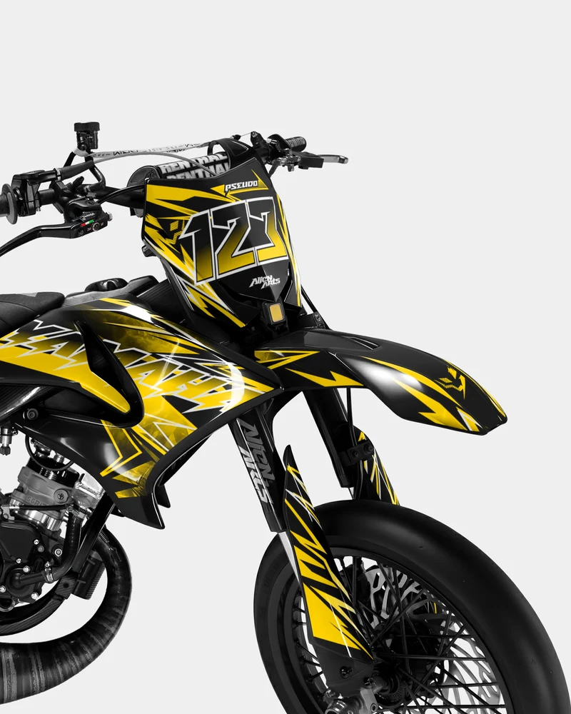 BRUME - Kit deco YAMAHA DT 50cc - Jaune foncé