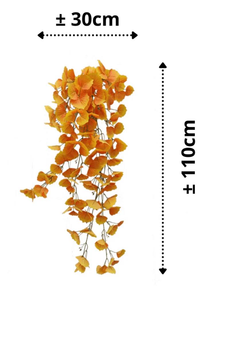 Orangefarbene künstliche Hängepflanze 110cm