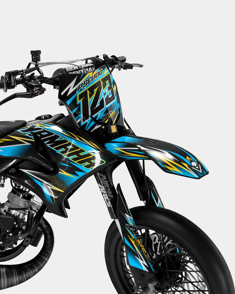 ECLAT - Kit deco YAMAHA DT 50cc - Bleu