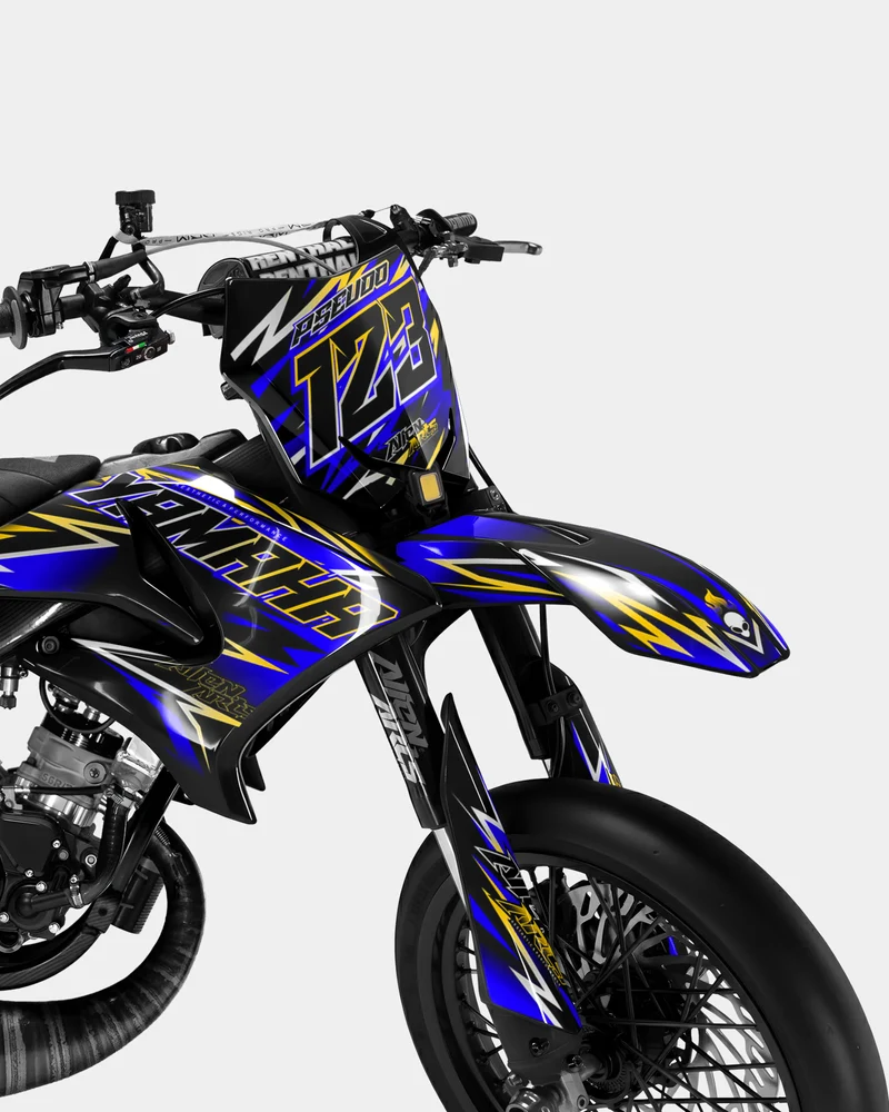 ECLAT - Kit deco YAMAHA DT 50cc - Bleu foncé