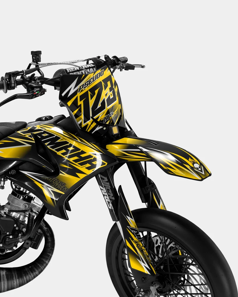 ECLAT - Kit deco YAMAHA DT 50cc - Jaune foncé