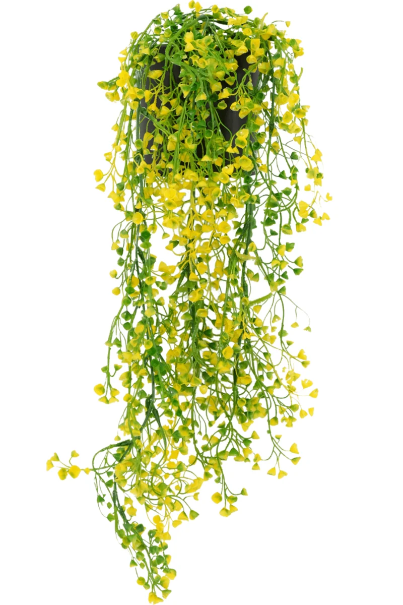 Gelbe künstliche Hängepflanze 70cm