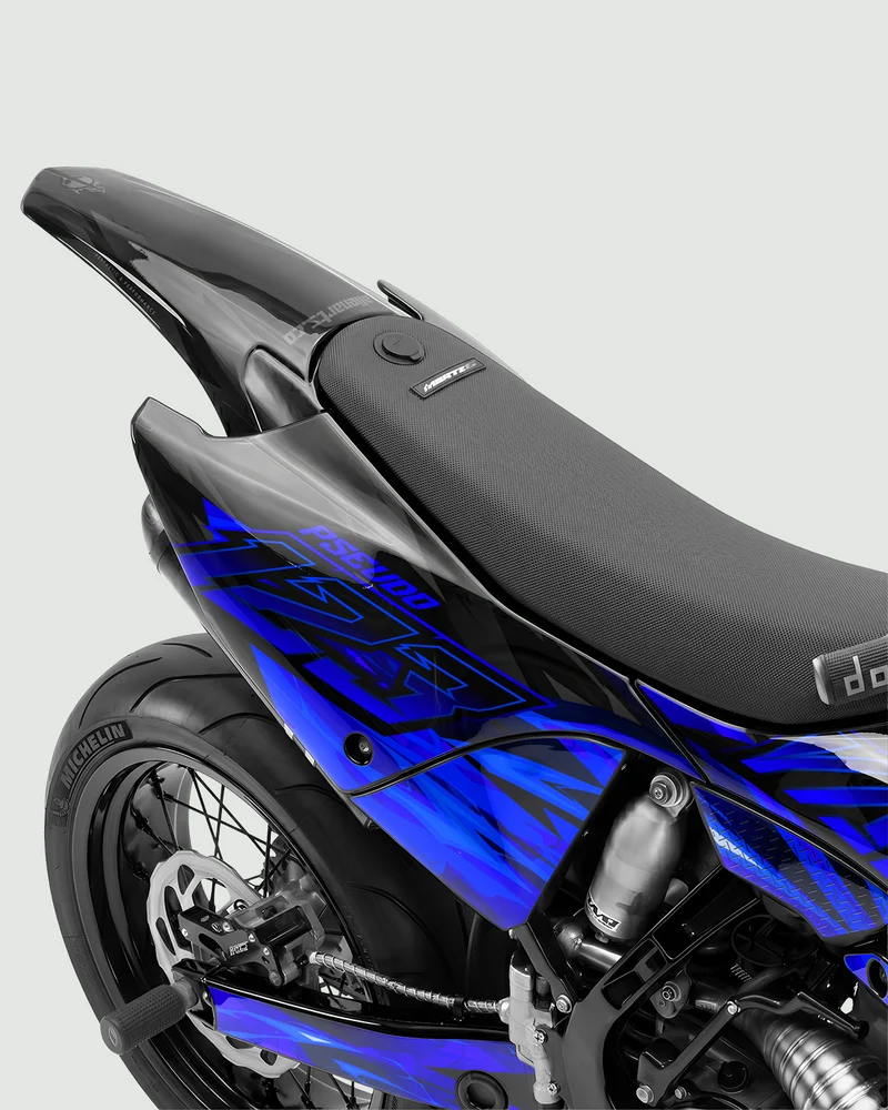NITROGEN - Kit Déco Supermotard Semi-Personnalisable - Bleu