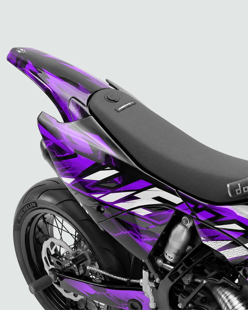 KINETIC - Kit Déco Supermotard Semi-Personnalisable - Violet