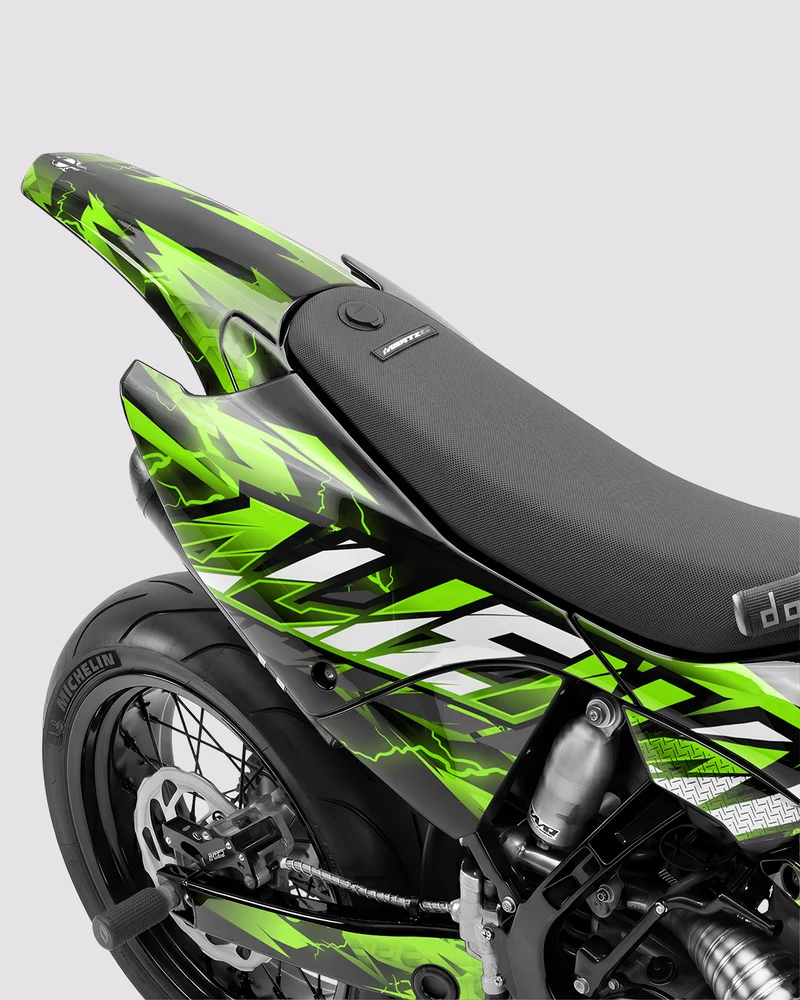 KINETIC - Kit Déco Supermotard Semi-Personnalisable - Vert