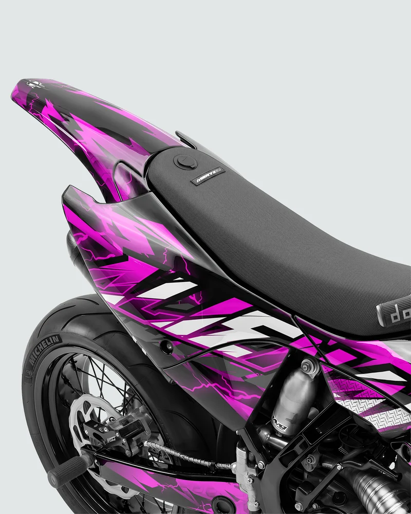 KINETIC - Kit Déco Supermotard Semi-Personnalisable - Rose