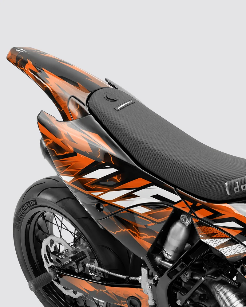 KINETIC - Kit Déco Supermotard Semi-Personnalisable - Orange