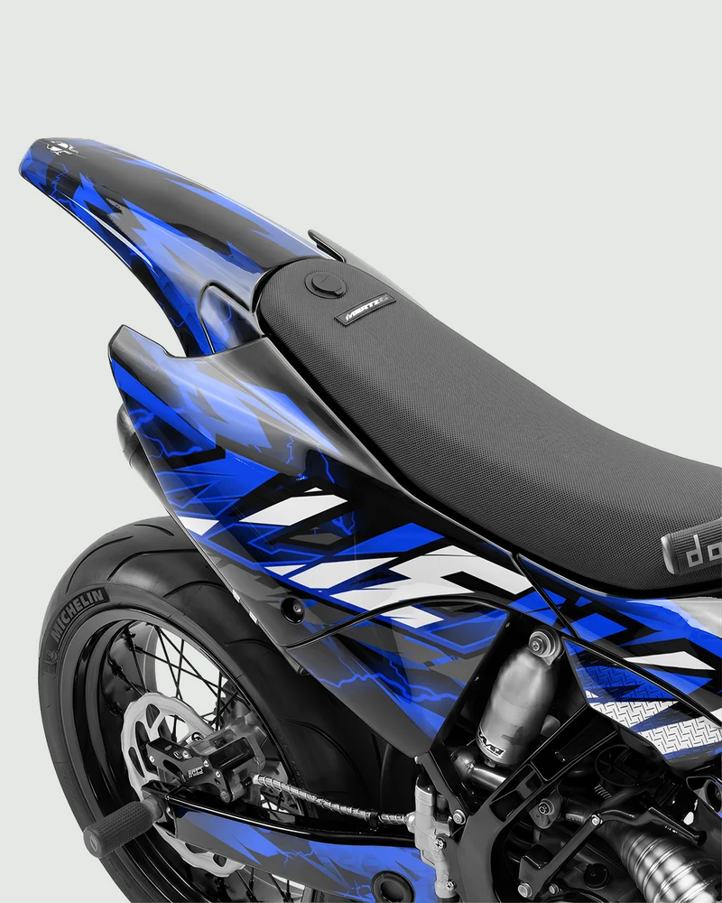 KINETIC - Kit Déco Supermotard Semi-Personnalisable - Bleu