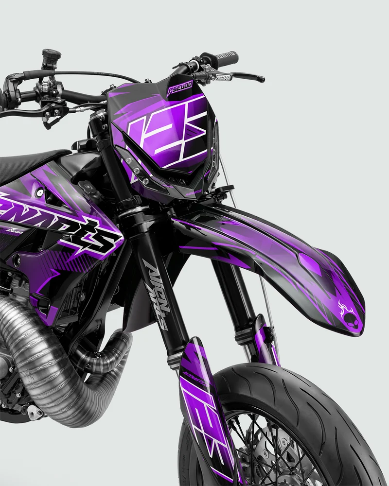 IONIK - Kit Déco Supermotard Semi-Personnalisable - Violet