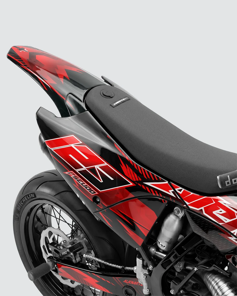 IONIK - Kit Déco Supermotard Semi-Personnalisable - Rouge