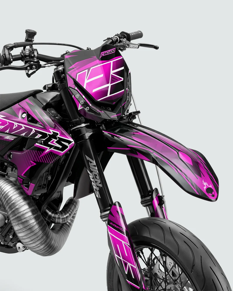 IONIK - Kit Déco Supermotard Semi-Personnalisable - Rose