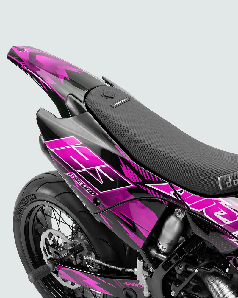 IONIK - Kit Déco Supermotard Semi-Personnalisable - Rose