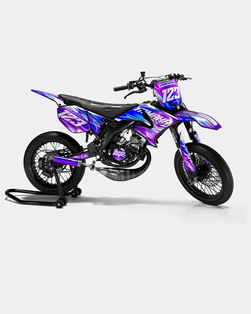 AUROPE - Kit deco YAMAHA DT 50cc - Bleu Rose
