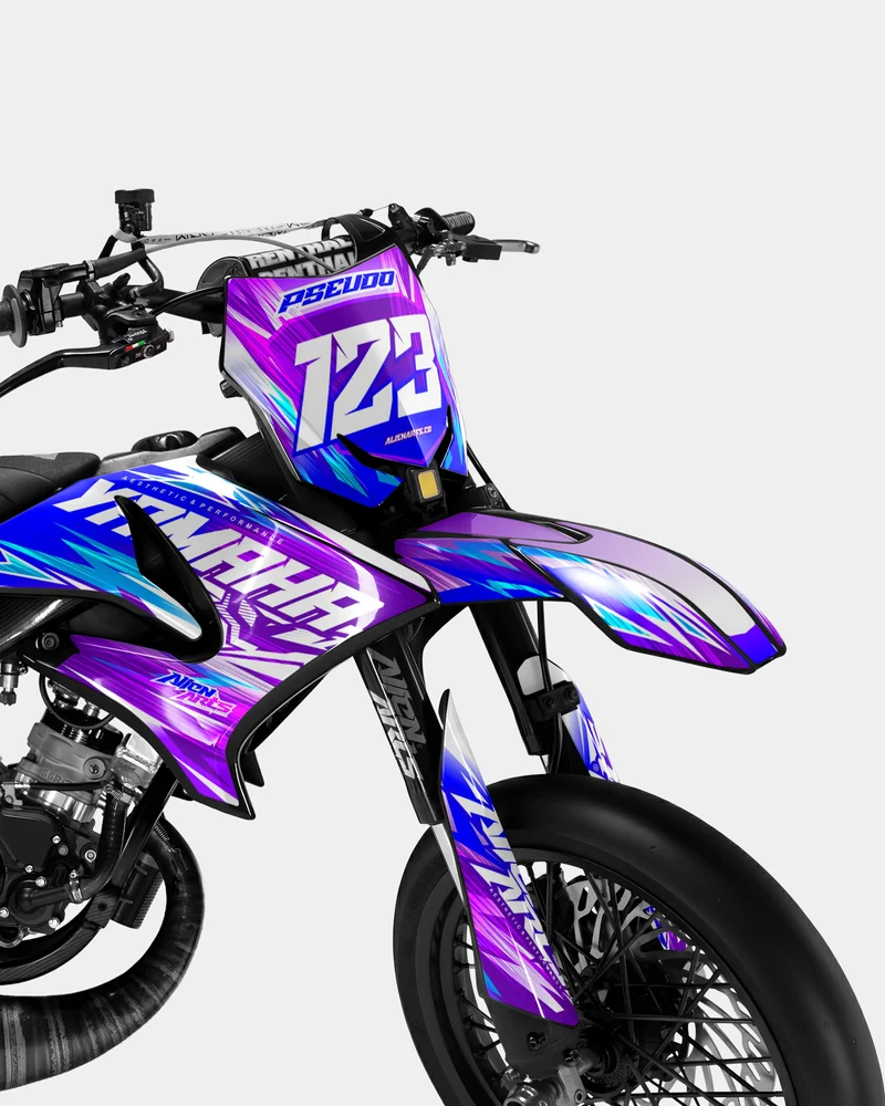 AUROPE - Kit deco YAMAHA DT 50cc - Bleu Rose