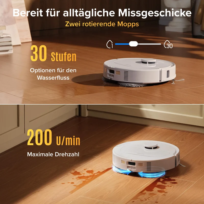 roborock Qrevo S5V Saugroboter mit Wischfunktion&Hebarem Wischmopp