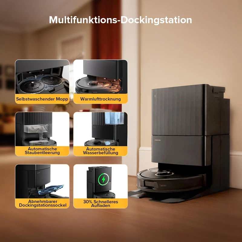 roborock Qrevo S5V Saugroboter mit Wischfunktion&Hebarem Wischmopp