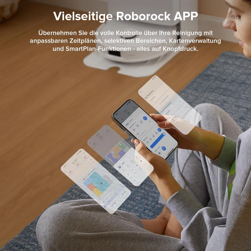 roborock Qrevo S5V Saugroboter mit Wischfunktion&Hebarem Wischmopp
