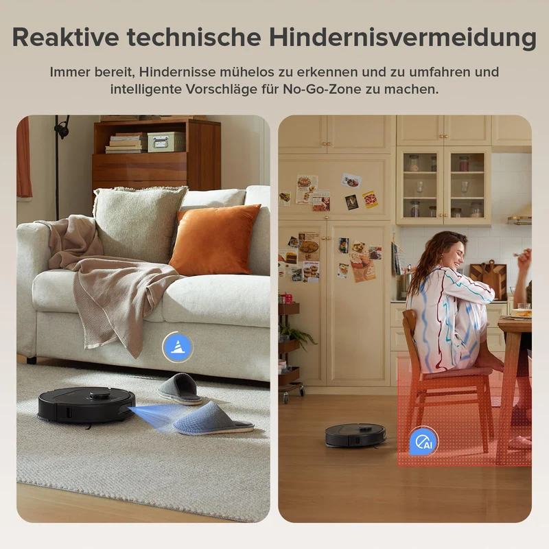 roborock Qrevo S5V Saugroboter mit Wischfunktion&Hebarem Wischmopp