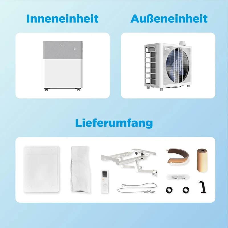 Midea PortaSplit-E Mobile Klimaanlage,Kühlen A++/Heizen A+