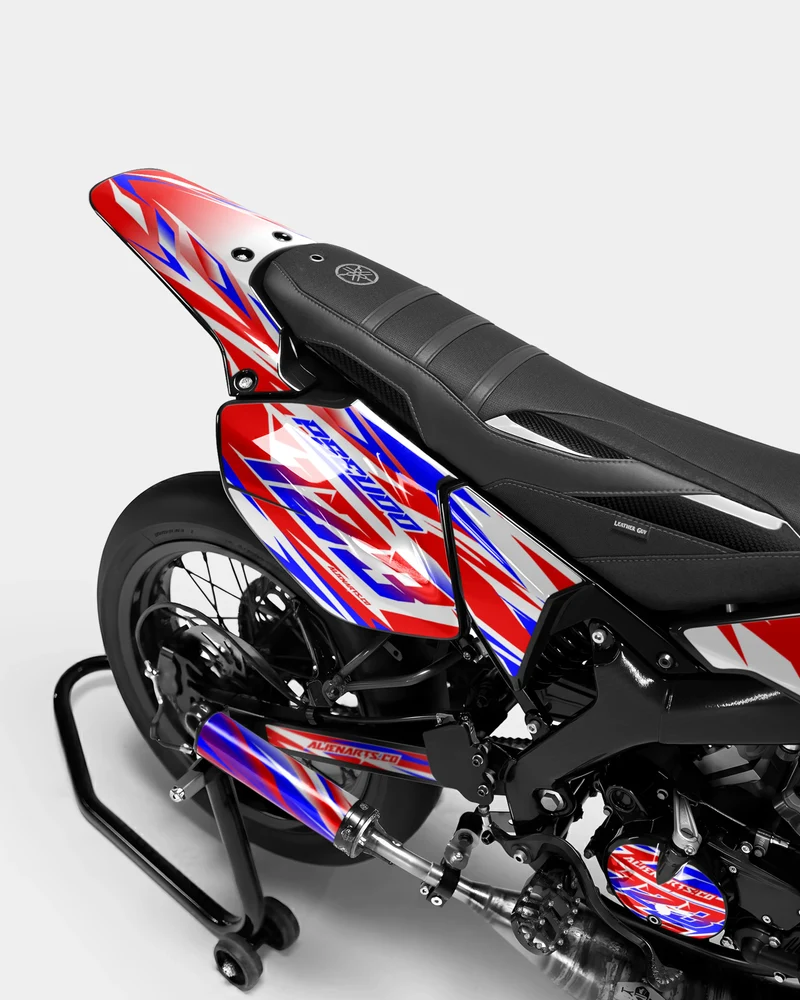 FABLE - Kit deco YAMAHA DT 50cc - Rouge Bleu