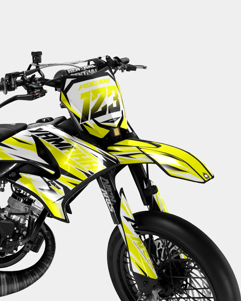 FABLE - Kit deco YAMAHA DT 50cc - Jaune