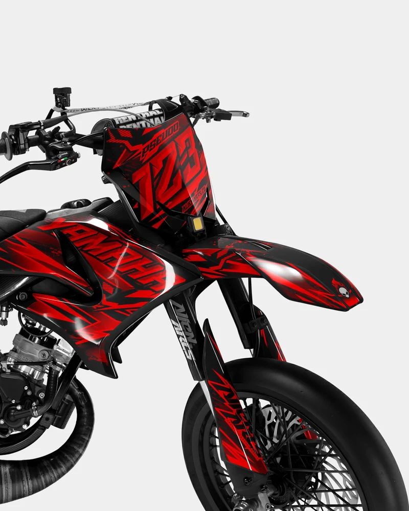MIROIR - Kit deco YAMAHA DT 50cc - Rouge