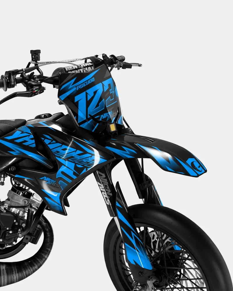SABLE - Kit deco YAMAHA DT 50cc - Bleu