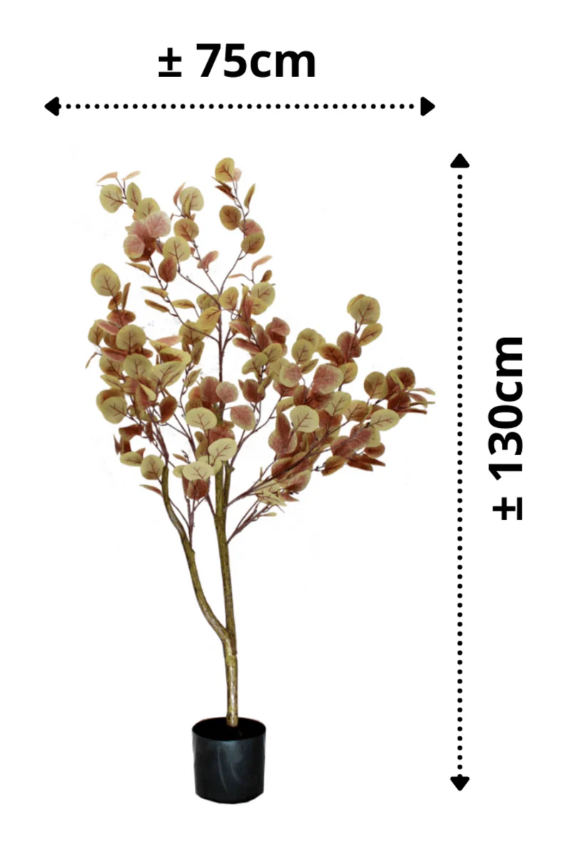Eukalyptus Kunstbaum 130cm Rostrot