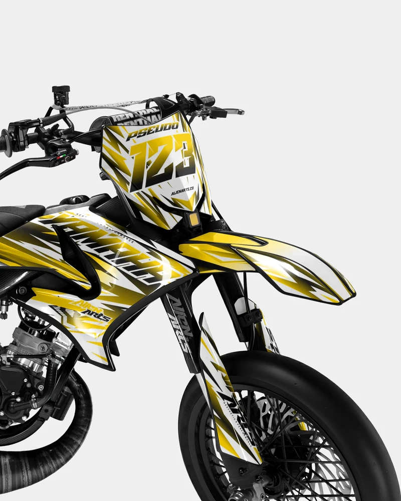 FIKA - Kit deco YAMAHA DT 50cc - Jaune foncé