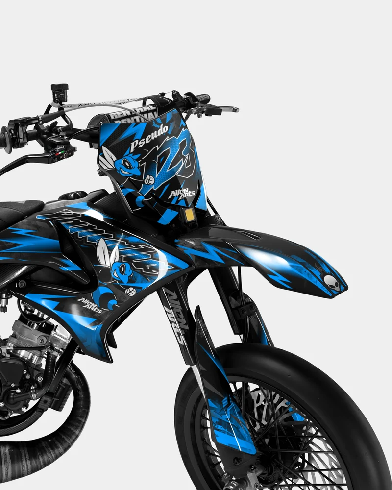 LISSE - Kit deco YAMAHA DT 50cc - Bleu
