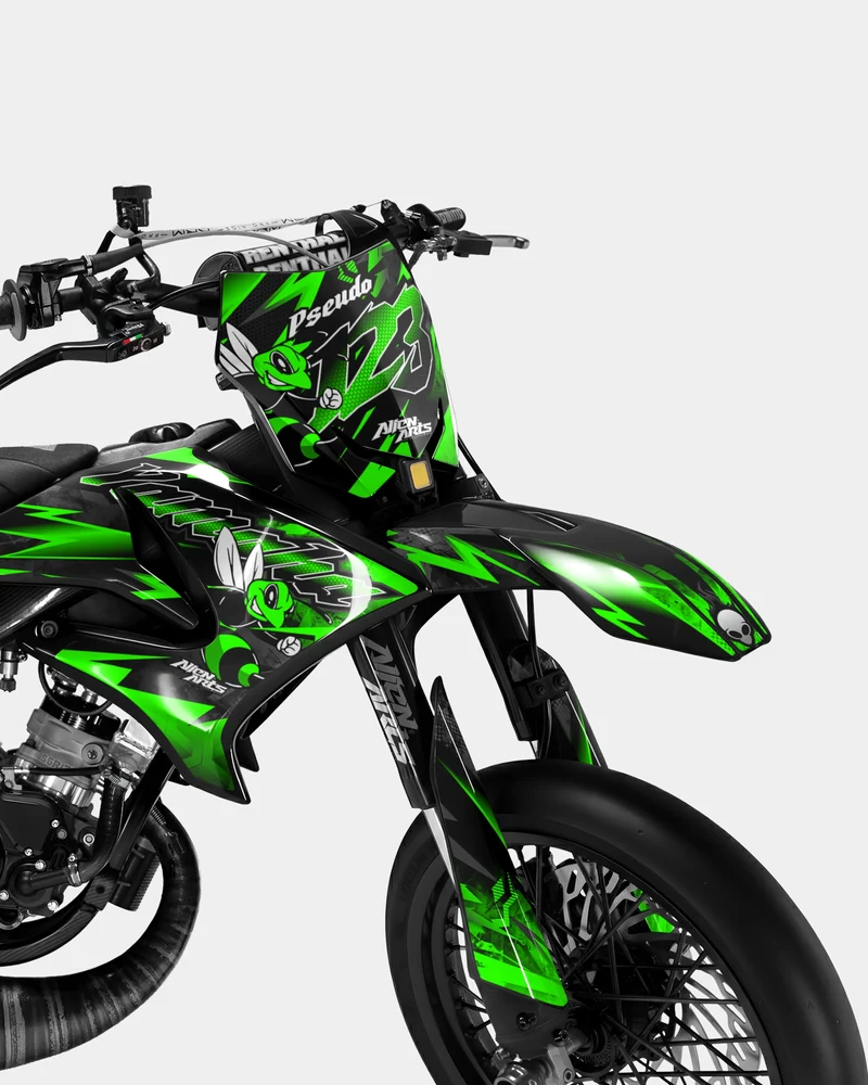 LISSE - Kit deco YAMAHA DT 50cc - Vert
