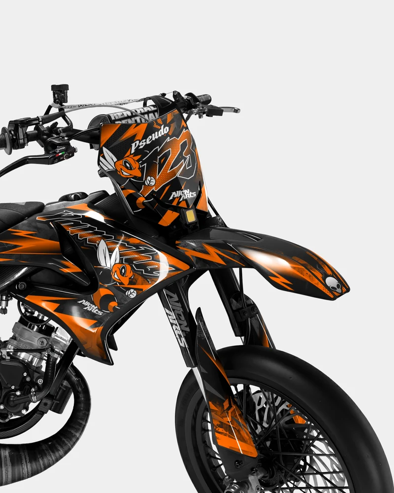 LISSE - Kit deco YAMAHA DT 50cc - Orange