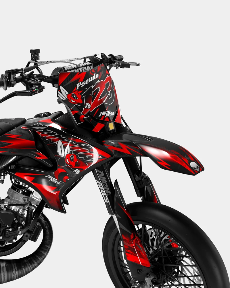 LISSE - Kit deco YAMAHA DT 50cc - Rouge