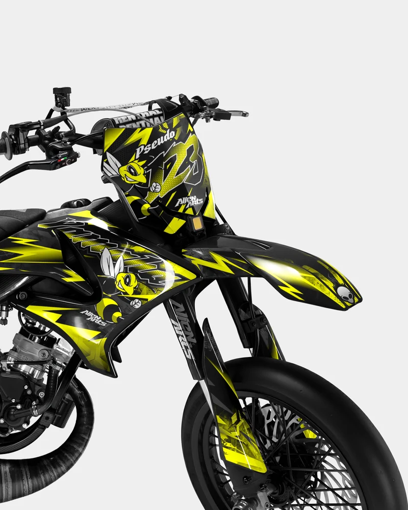 LISSE - Kit deco YAMAHA DT 50cc - Jaune