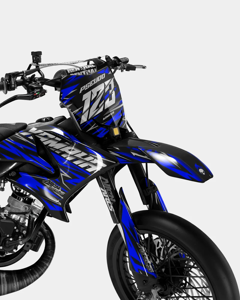 LUEUR - Kit deco YAMAHA DT 50cc - Bleu foncé